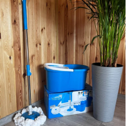 Швабра З Відром кругла Easy Mop швабра і відро з віджиманням + КОРОБКА (25)