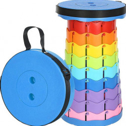 Складаний табурет пластиковий круглий (Retractable Flex Stool) (43 cм) / ART-0279 