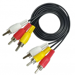 Кабель для ТВ 3RCA-3RCA TULPAN 1.5M (заказ от 20шт) (500шт)