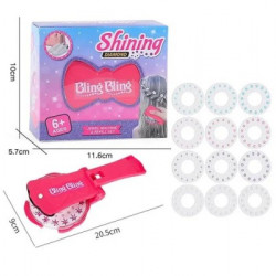 Набір стиліста, стайлер для оздоблення волосся стразами Shinning Diamond Bling Bling