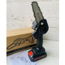 Мини пила Mini Electric Chain Saw для обрезки деревьев и распила дров 24V