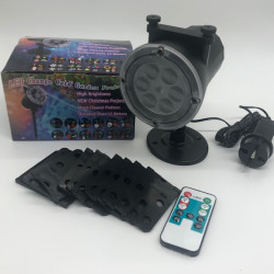 Лазерний проектор Новорічний WL-518 12 Picture Light With Remote / ART-0320 (Новорічний світ) (24шт)