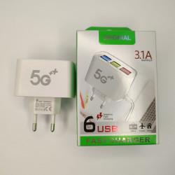 Зарядний пристрій 6USB ORIGINAL 3.1 OUTPUT 56 FAST CHARGER