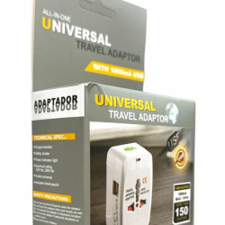 Універсальний штекер для подорожей (EU-US-UK-CN-JP-IN) Universal Adaptor з USB/ART-0339