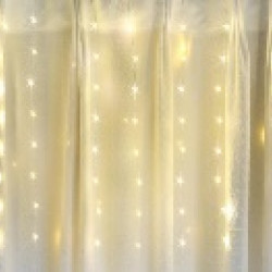 Гірлянда штора 150LED (RD-9002) 3mх1m, 15LEDX10 бурульок (контрол.220V) з хвіст. заглуш. Колір ламп-Бе