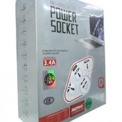 Мережевий подовжувач Anti-Static BKL-07 Power Socket (3-роз єми / 4-USB / 3.4A) (56шт)