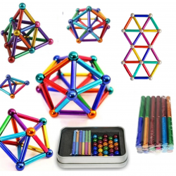 Магнітний конструктор Buckyballs & Buckybars (Змішайте кольори) / ART-0368 (50шт)