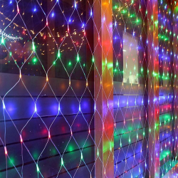 Світлодіодна Гірлянда Сітка 120 Led (1.5*1.5м) Мульти (різнокольорова)