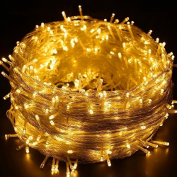 Світлодіодна гірлянда Нитка 800 Led прозорий шнур 40 метрів/Теплий білий