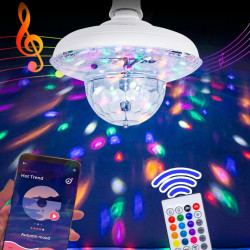 Світлодіодна RGB лампа цоколь Е27 з блютуз-динаміком ST01