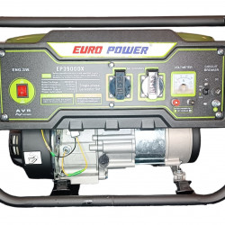 Генератор бензиновий Europower EP3900DX (3,2-3,5KVA) (Ручний пуск) (Бак-10л) (Ніжки)