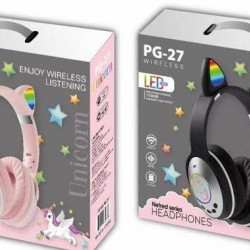 Навушники бездротові накладні вушка LED PG 27 