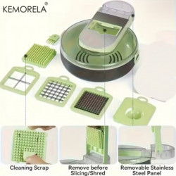 Овочерізка, подрібнювач для овочів та фруктів 9в1 Vegetable Cutter C351 (24)