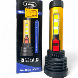 ліхтарик з бічним підсвічуванням COBA CB C60 COB (мікро USB)