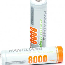 Акумулятор Li-on 18650 Mach Hangliang (8000mah/4.2v) Silver/Art5006 (2шт/пакет)