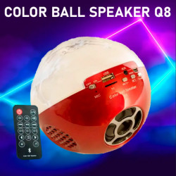 Кольоровий динамік у формі кулі,Q8 High Fidelity Stereo Bluetooth+ пульт