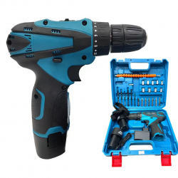 Шуруповерт аккумуляторный с набором инструментов Tool Set (2штуки*1300мАч) 12В / ART-5051