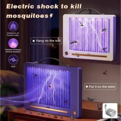 Електрична лампа-пастка для комарів Electric Shock, колір білий