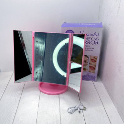 Дзеркало Magnifying Mirror з підсвічуванням потрійне 