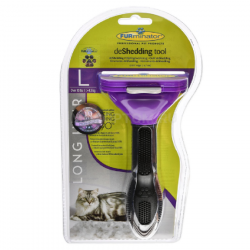 FURminator з кнопкою для котів з довгою шерстю - Розмір L (оригінал з голограмою)