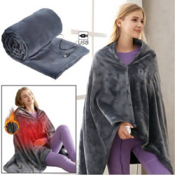 Пончо, що зігріває плед з підігрівом з роботою від USB Electric Heating Shawl Blanket (40)
