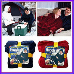 Плед-толстовка з капюшоном Huggle Hoodie-1 (синій) (50)