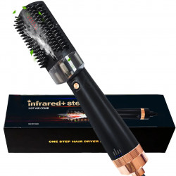 Гребінець-фен для вирівнювання Hair Steam Brush Infrared Spray Hot Air Comb 3в1