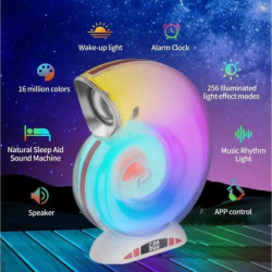 Креативна Bluetooth колонка L-39 з годинником, керування через програму 