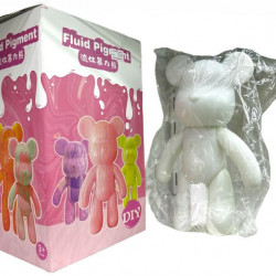 Набір для творчості Флюїдний Ведмедик 33см DIY Fluid Pigment Coloring Bear / ART-5089 (30шт)