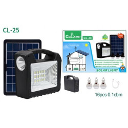 Ліхтар CL-25 Power Bank із сонячною панеллю + лампочки 3 штуки 