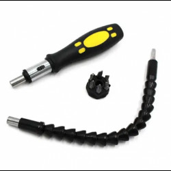 Викрутка з гнучкою бітою, що подовжує, і 6-ю насадками SNAKE BIT LK202210-19 