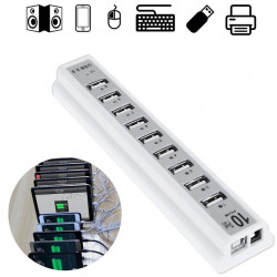 Розгаліч USB HUB 10 PORTS 220V 