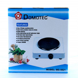 Електроплита Domotec MS 5821 диск (Настільна) (12) в уп.12шт. ПРОДАЖ ТІЛЬКИ ЯЩИКОМ