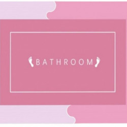 Міцний вологостійкий килимок для ванни Shower Room  80*50. Рожевий