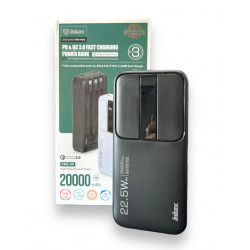 POWER BANK INKAX PBQ-09 на 20000 mAh (22,5 W) зі швидким заряджанням + 3шнура та циферблатом (2 виходи)