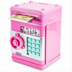 Скарбничка сейф, дитячий банкомат з кодовим замком NUMBER BANK Рожевий MA229pink (1ящ.=24шт.)