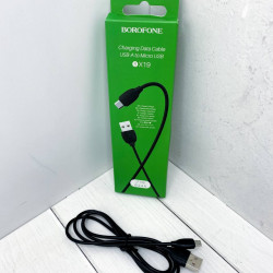 Кабель Micro BOROFONE BX19 Benefit Charging Data Cable for Micro (чорний 2.4A) (648шт)