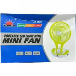 Вентилятор з акумулятором (18650мАг) P5580 (12В і 220В) c LED (20шт)