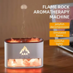 Зволожувач повітря з імітацією полум я Jellyfish Spra Rock, білий