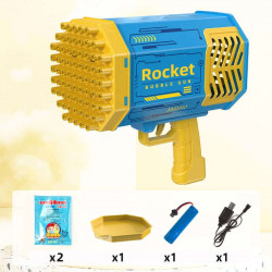 Автоматичний Кулемет Bubble Gun Rocket 69 отворів Мильні бульбашки бульбашка машина MA517 (1ящ.=54шт.)