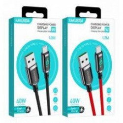 Кабель Lightning (IPhone) KAKU KSC-599 Save Series 1,2 м 12W з дисплеєм