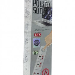 Мережевий подовжувач Anti-Static BKL-02 Power Socket (2-роз єми / 4-USB / 3.4A)