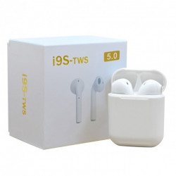 Навушники бездротові блютуз TWS i9s tws Double V 5.0 EDR Bluetooth Pop-up NEW Stereo Plus White кейс