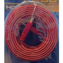 Кабель HDMI 5м плоский червоний/синій (блістр)