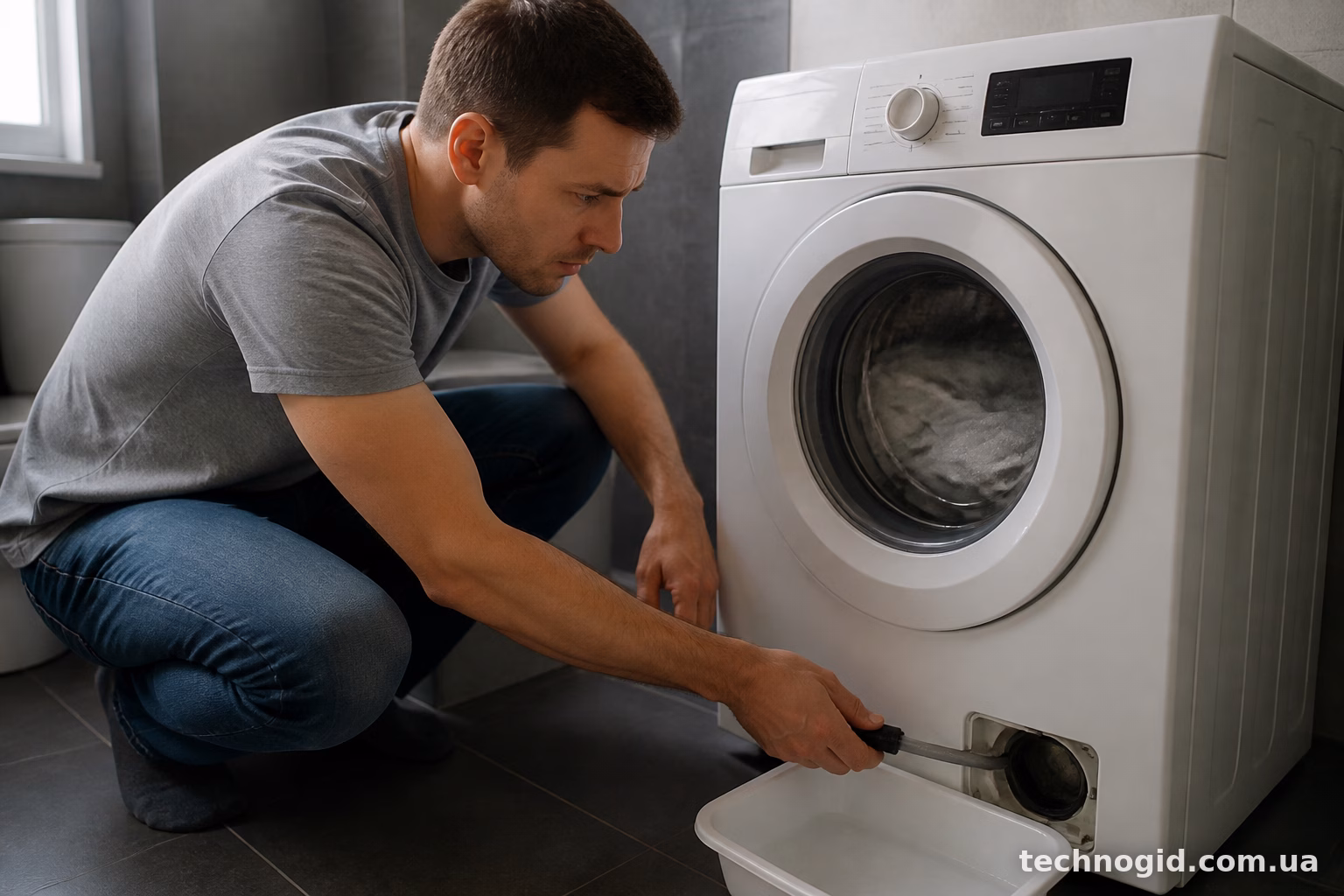 Indesit OMTWSE61051WKUA не зливає воду